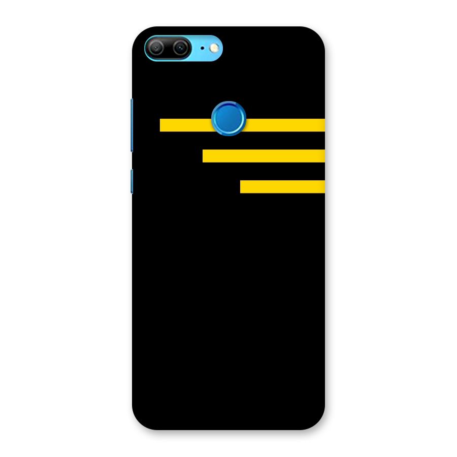 Sports Yellow Stripes Back Case for Honor 9 Lite
