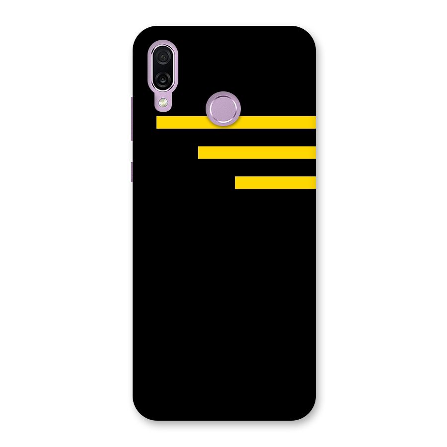 Sports Yellow Stripes Back Case for Honor Play