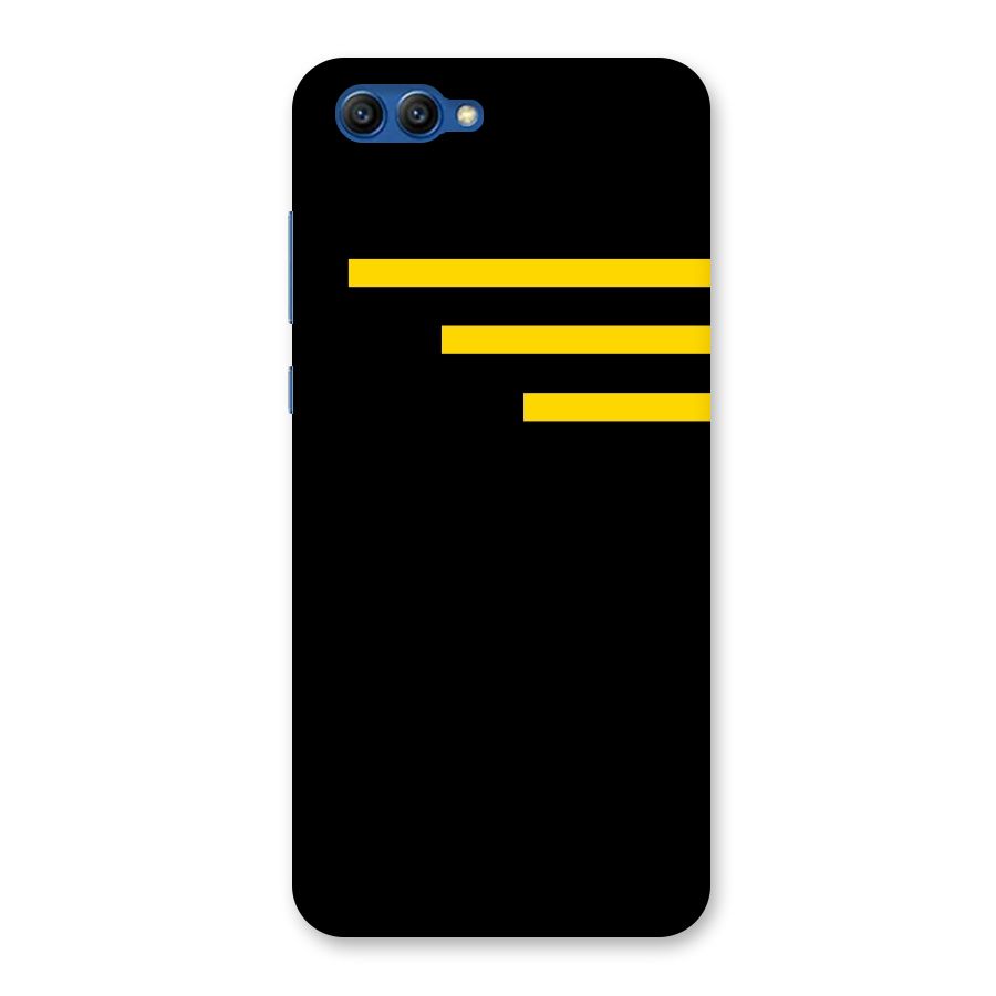 Sports Yellow Stripes Back Case for Honor View 10