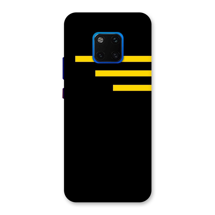 Sports Yellow Stripes Back Case for Huawei Mate 20 Pro