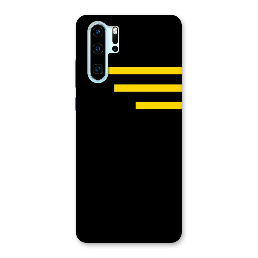 Sports Yellow Stripes Back Case for Huawei P30 Pro