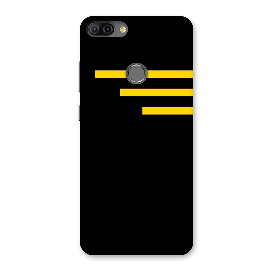 Sports Yellow Stripes Back Case for Infinix Hot 6 Pro