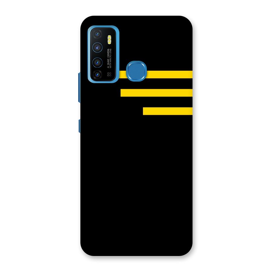 Sports Yellow Stripes Back Case for Infinix Hot 9