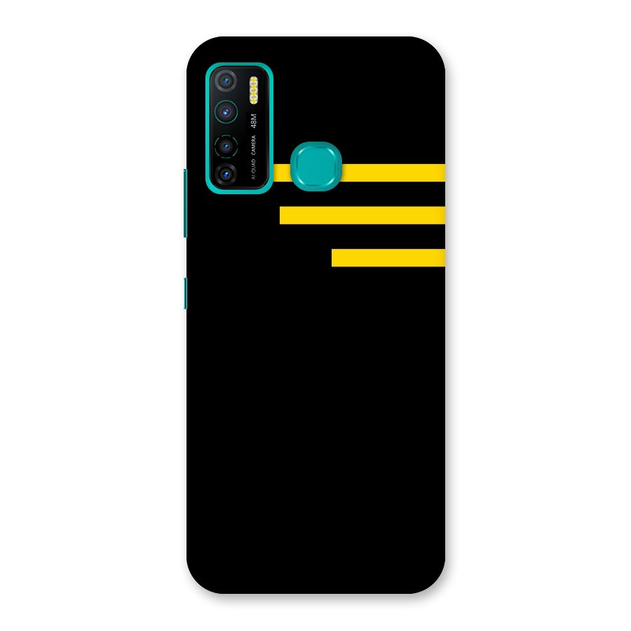 Sports Yellow Stripes Back Case for Infinix Hot 9 Pro