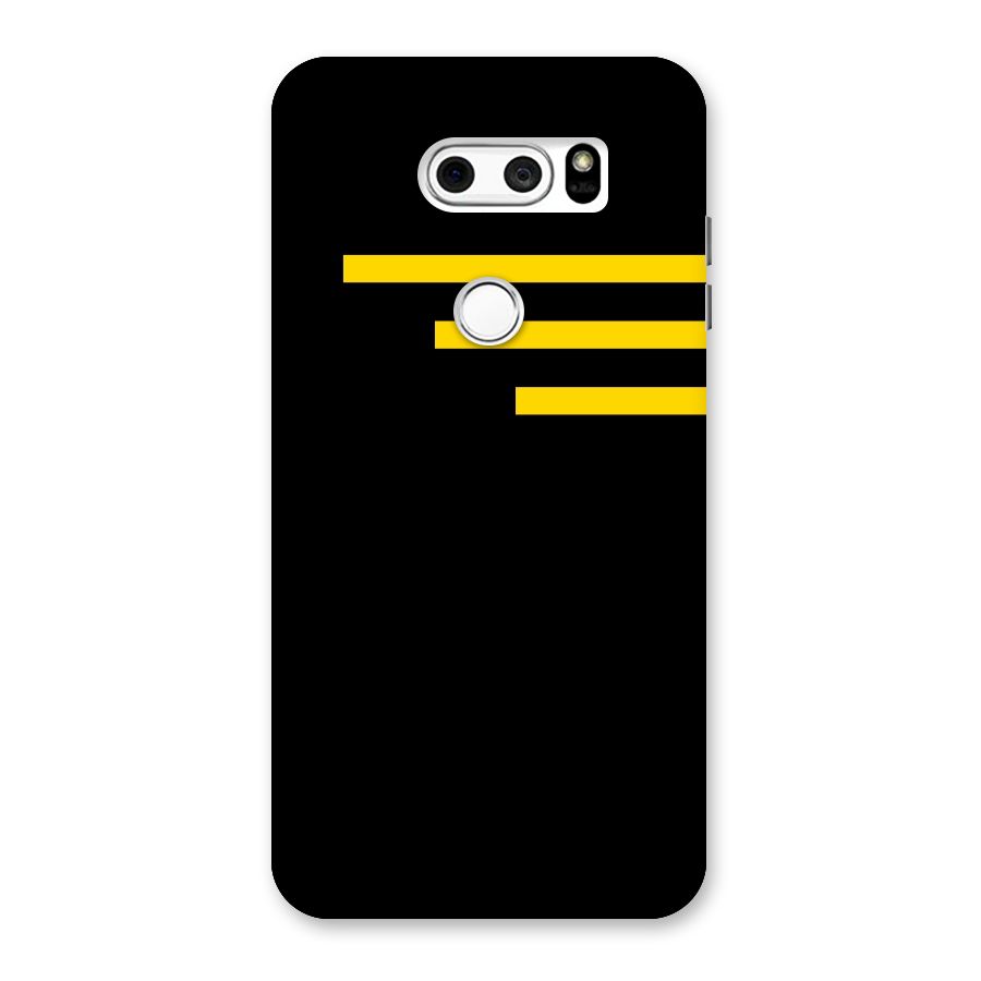 Sports Yellow Stripes Back Case for LG V30