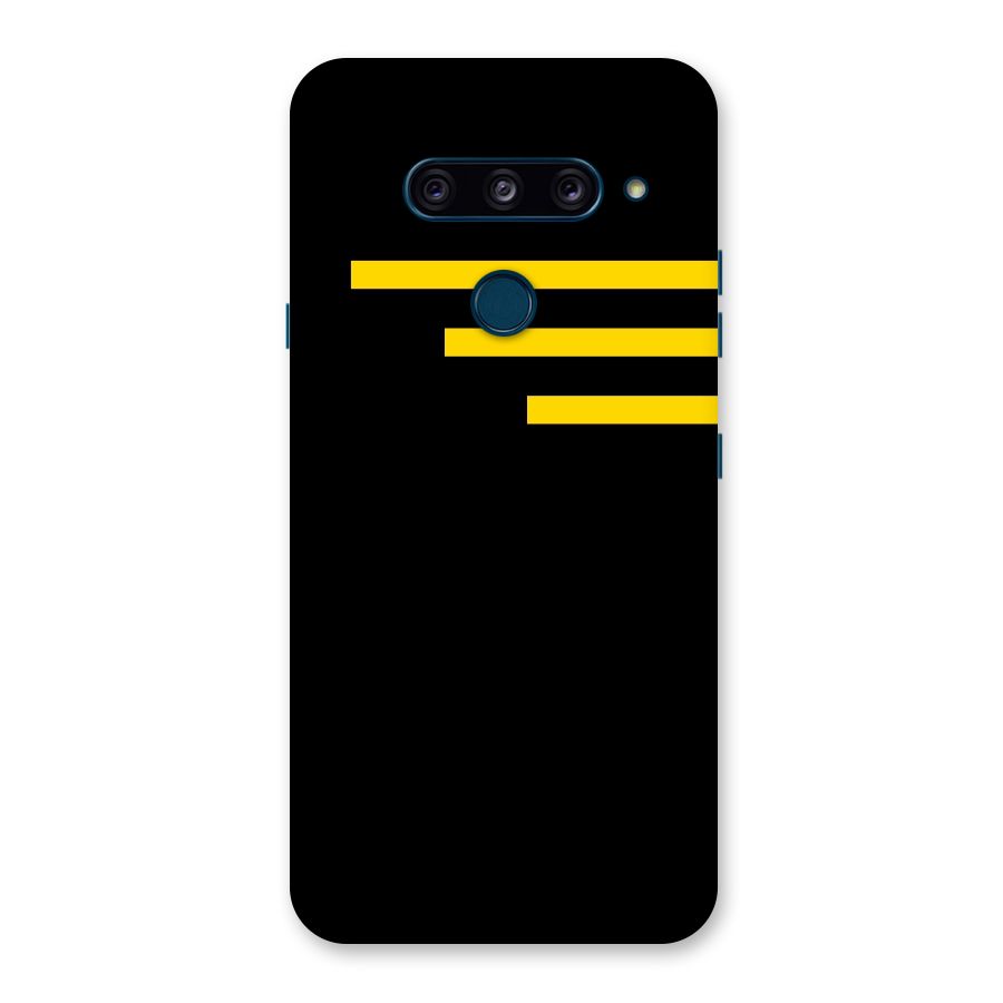 Sports Yellow Stripes Back Case for LG  V40 ThinQ