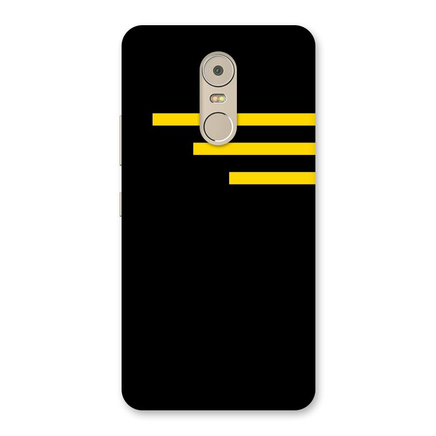Sports Yellow Stripes Back Case for Lenovo K6 Note