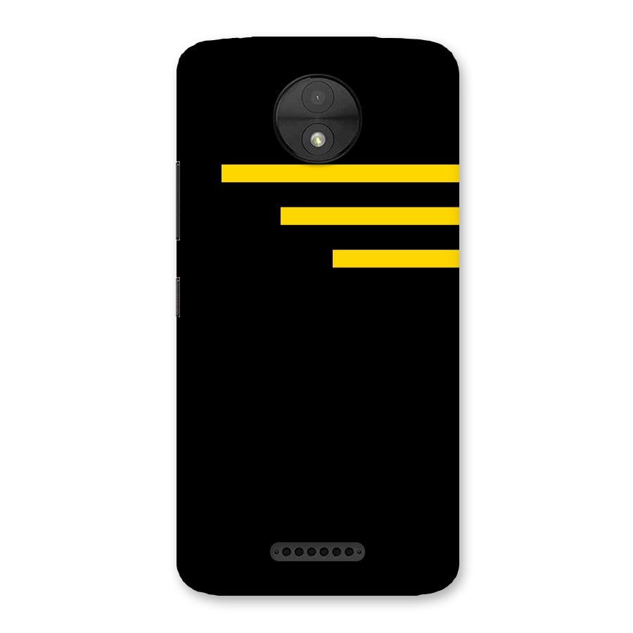 Sports Yellow Stripes Back Case for Moto C