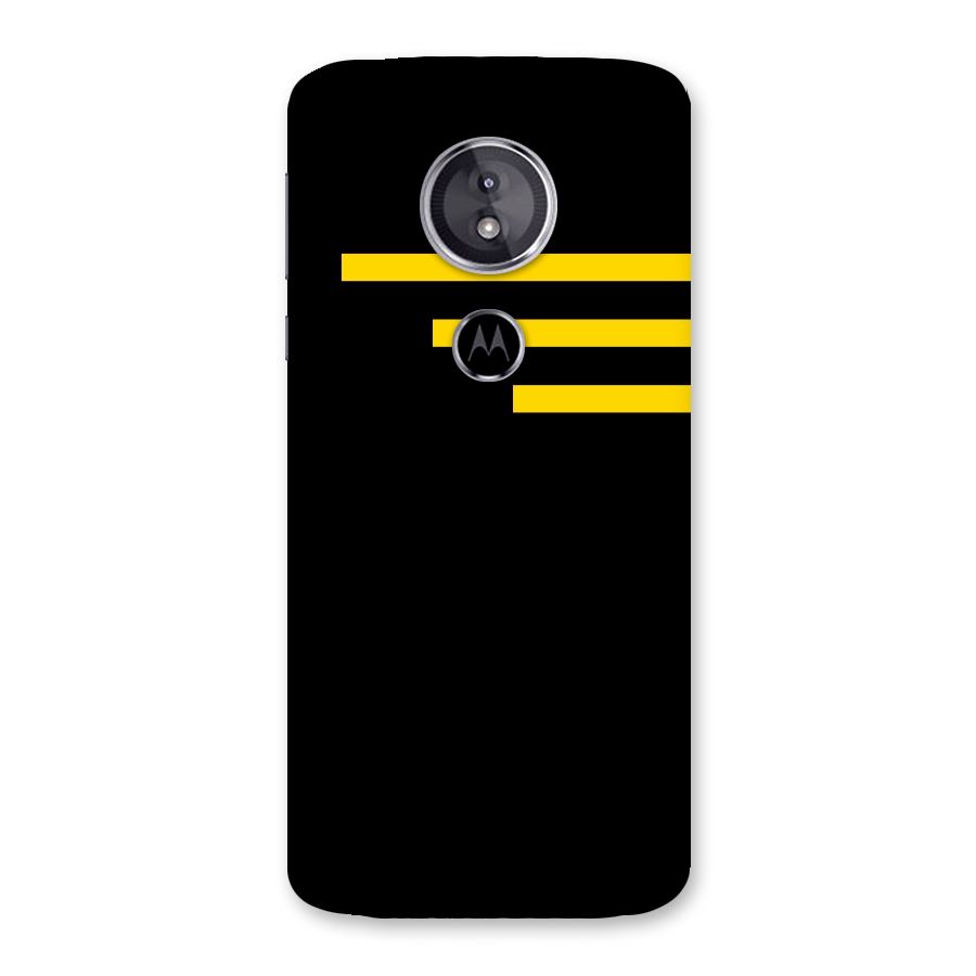 Sports Yellow Stripes Back Case for Moto E5