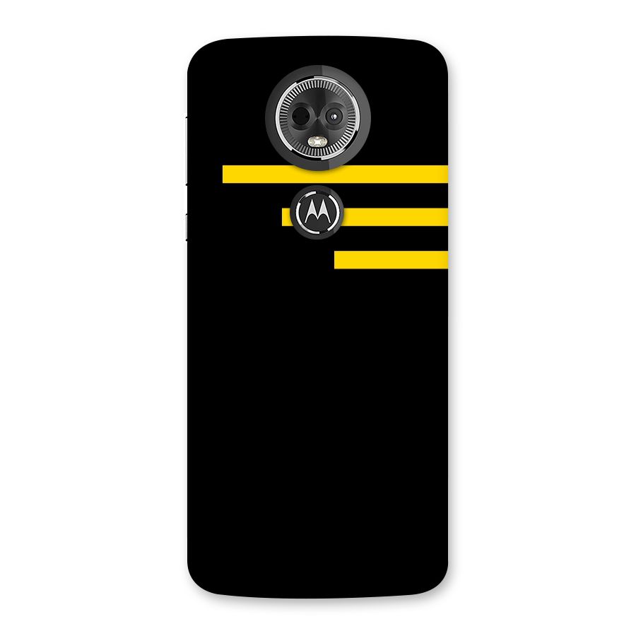 Sports Yellow Stripes Back Case for Moto E5 Plus