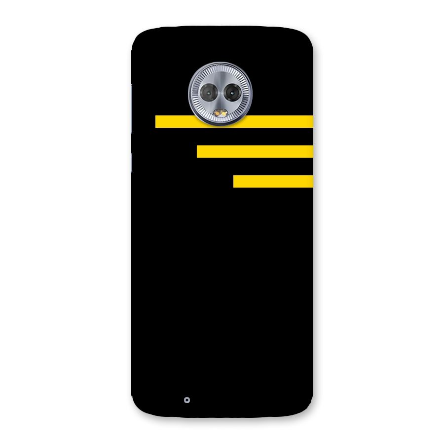 Sports Yellow Stripes Back Case for Moto G6
