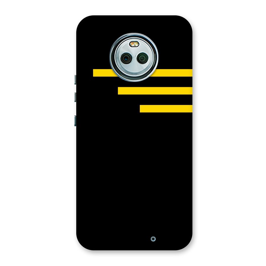 Sports Yellow Stripes Back Case for Moto X4