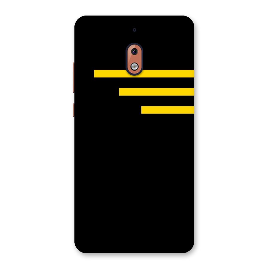 Sports Yellow Stripes Back Case for Nokia 2.1