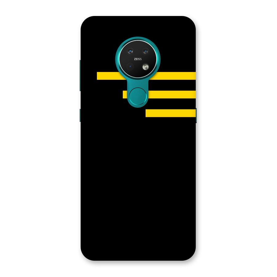 Sports Yellow Stripes Back Case for Nokia 7.2