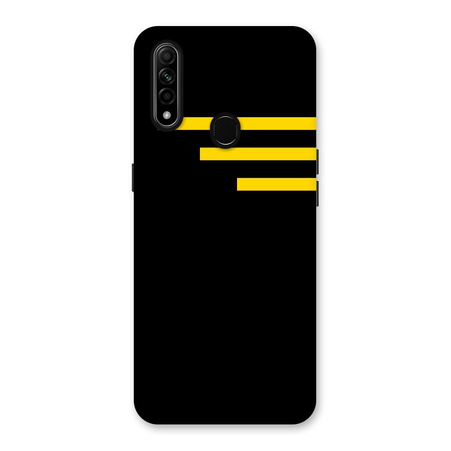 Sports Yellow Stripes Back Case for Oppo A31