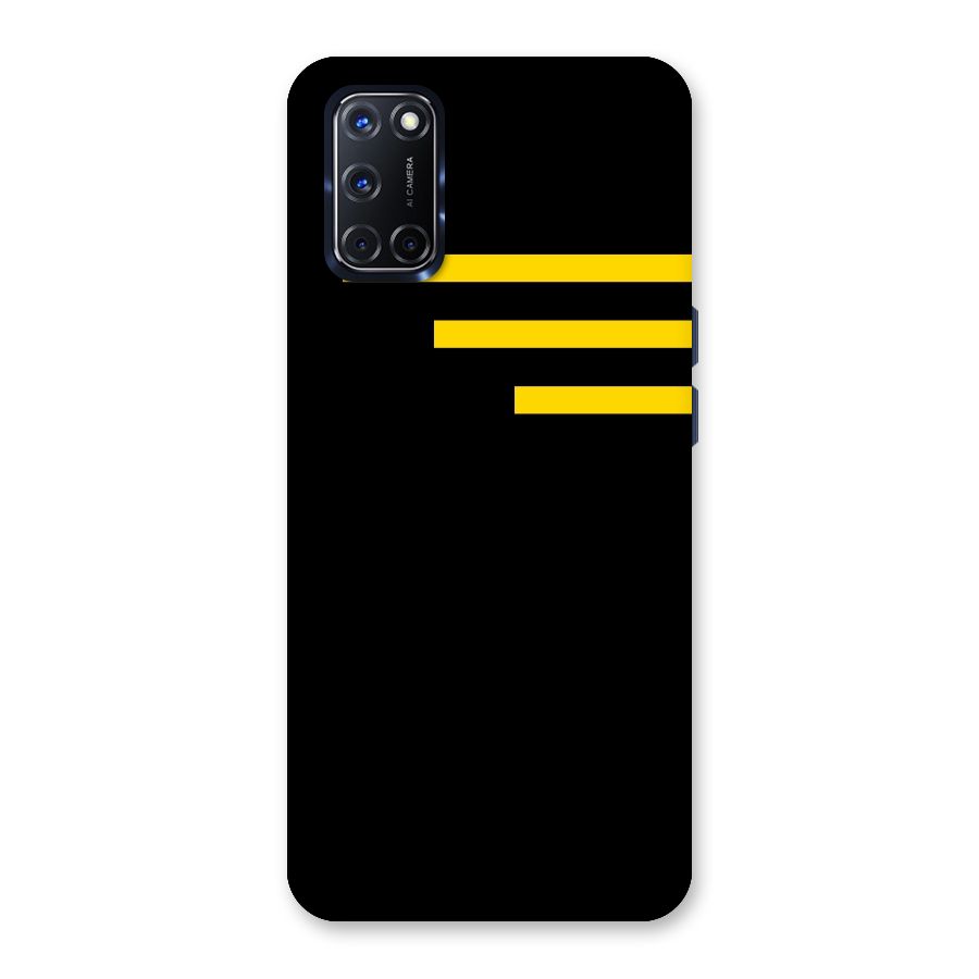Sports Yellow Stripes Back Case for Oppo A52
