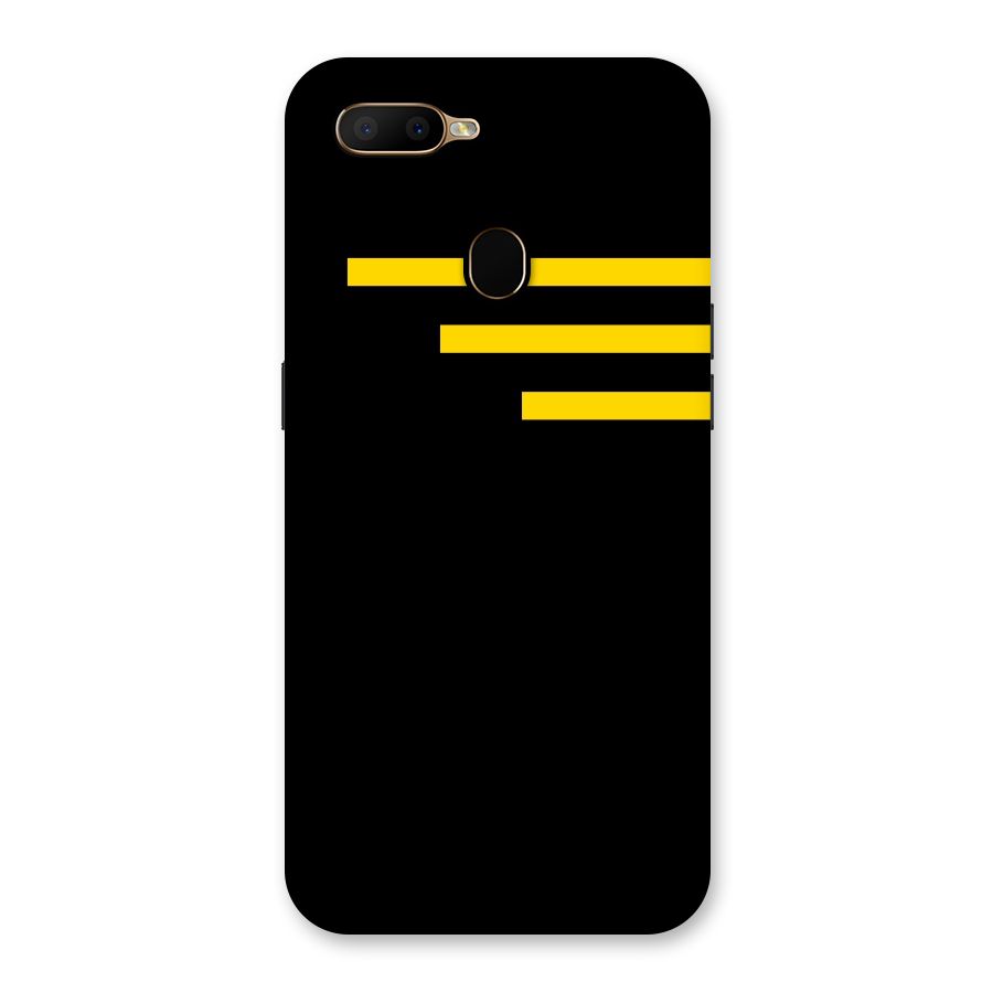 Sports Yellow Stripes Back Case for Oppo A5s