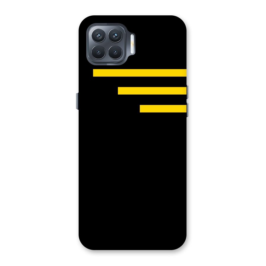 Sports Yellow Stripes Back Case for Oppo F17 Pro