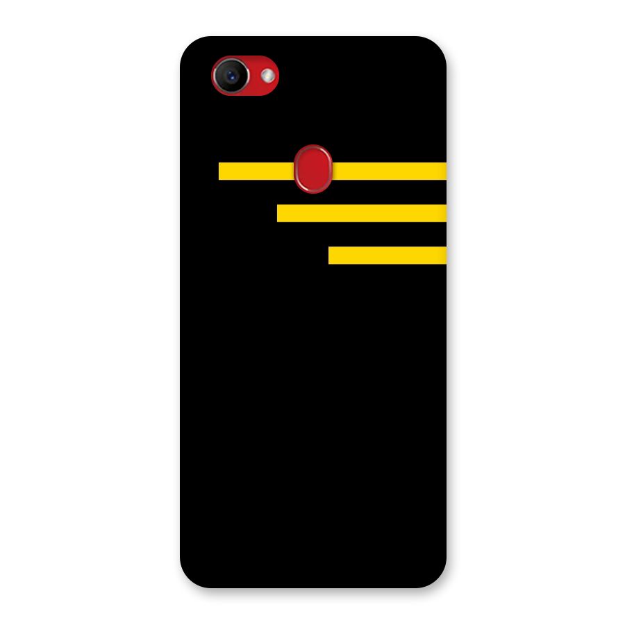 Sports Yellow Stripes Back Case for Oppo F7