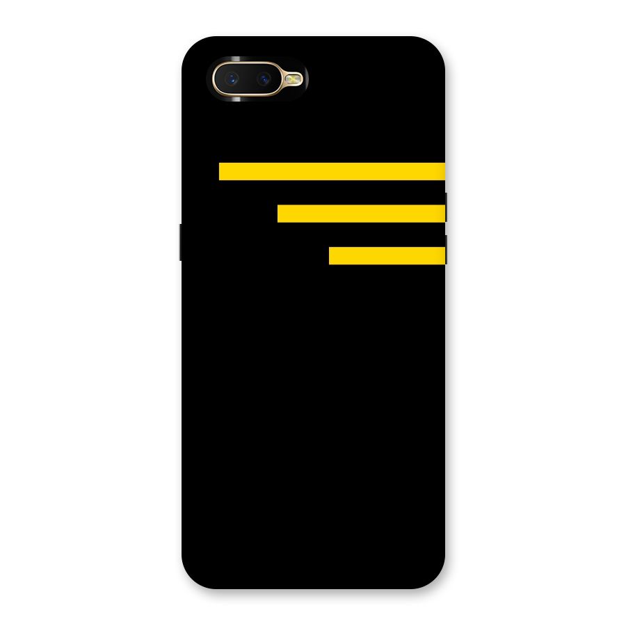 Sports Yellow Stripes Back Case for Oppo K1