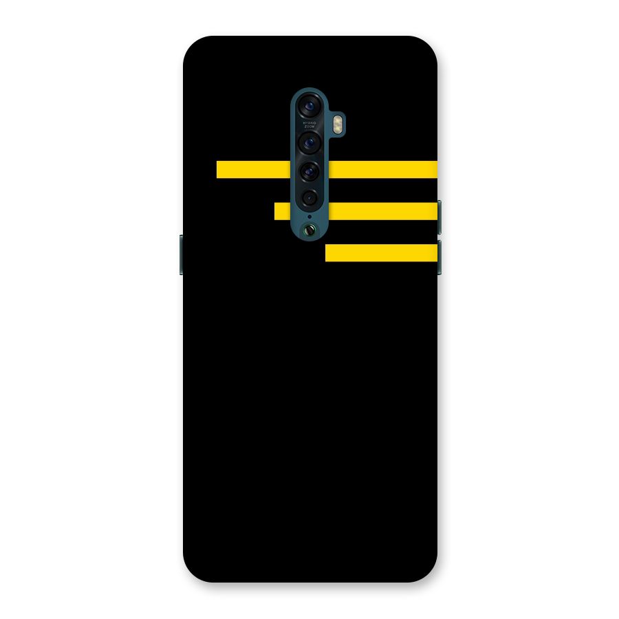 Sports Yellow Stripes Back Case for Oppo Reno2