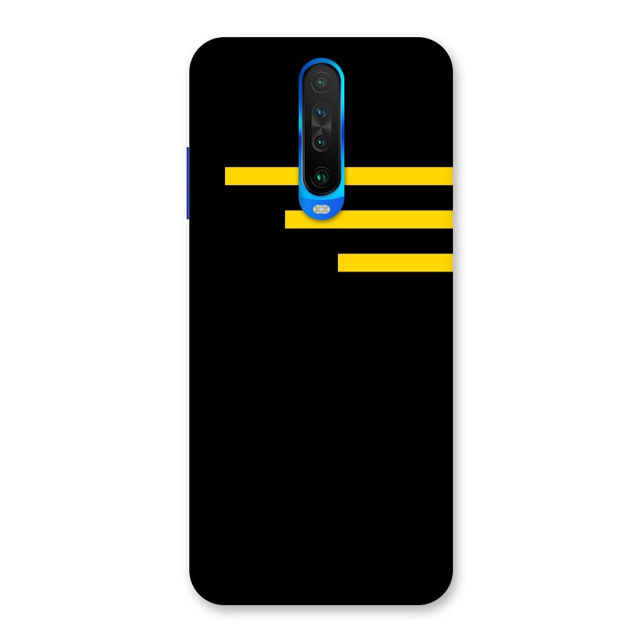 Sports Yellow Stripes Back Case for Poco X2