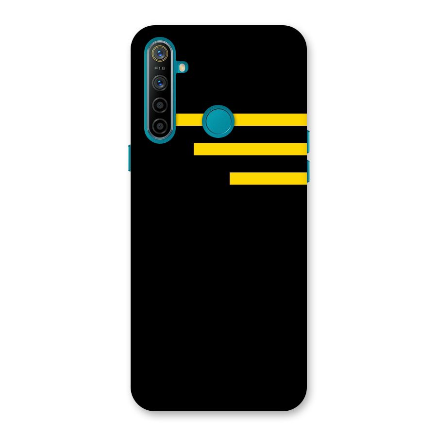 Sports Yellow Stripes Back Case for Realme 5i