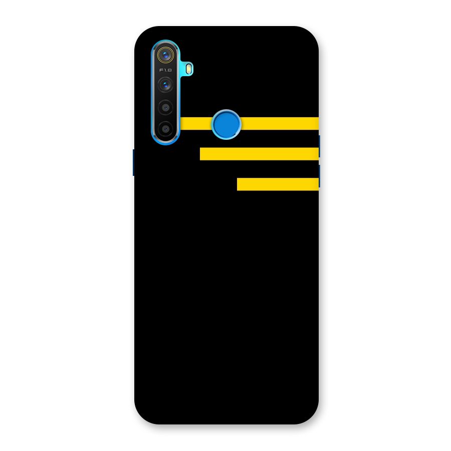 Sports Yellow Stripes Back Case for Realme 5s