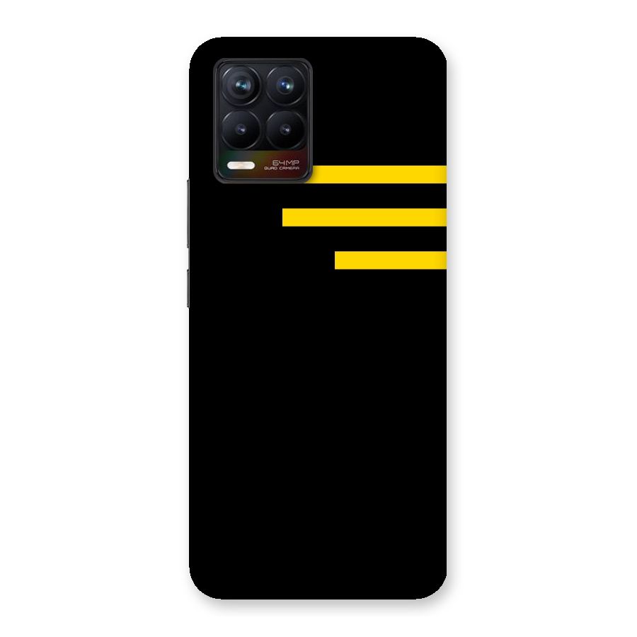 Sports Yellow Stripes Back Case for Realme 8