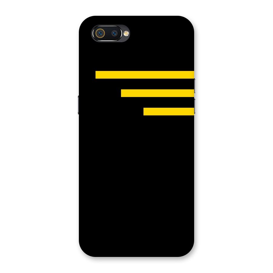 Sports Yellow Stripes Back Case for Realme C2