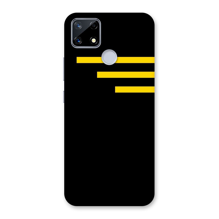 Sports Yellow Stripes Back Case for Realme Narzo 20