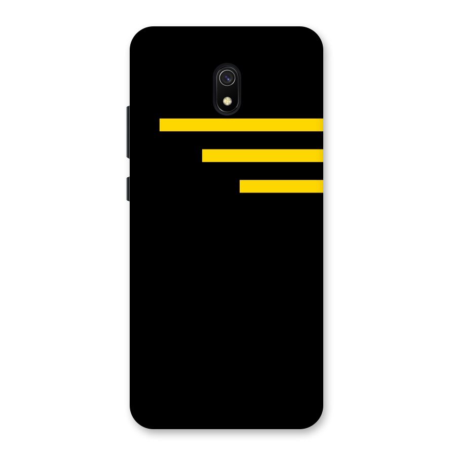 Sports Yellow Stripes Back Case for Redmi 8A