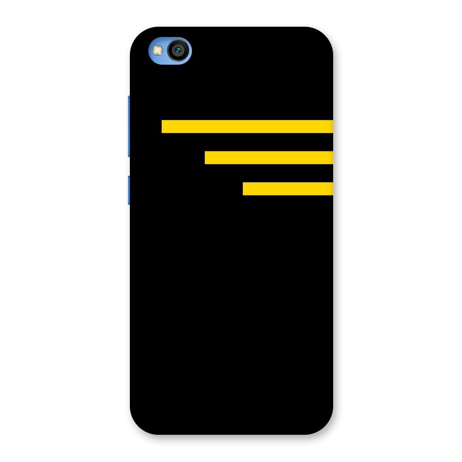 Sports Yellow Stripes Back Case for Redmi Go