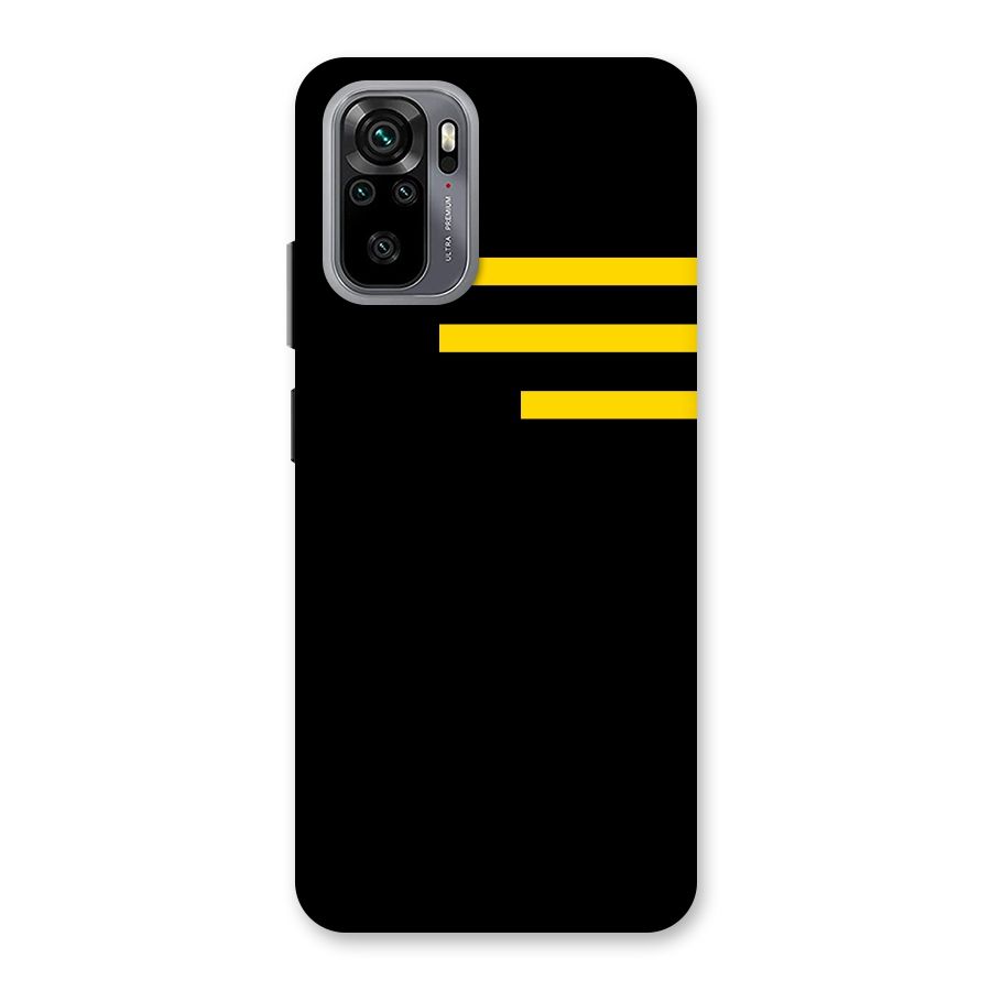 Sports Yellow Stripes Back Case for Redmi Note 10