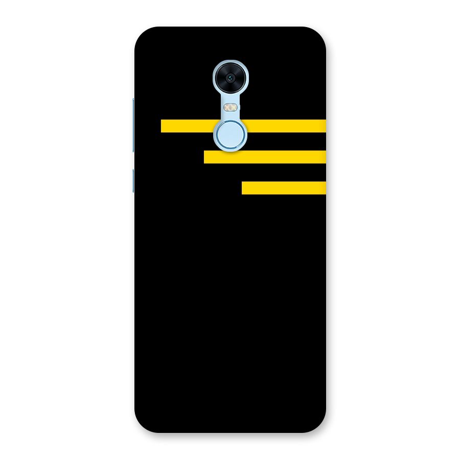 Sports Yellow Stripes Back Case for Redmi Note 5
