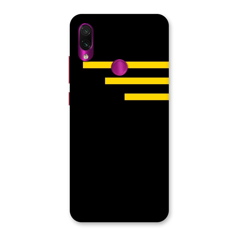 Sports Yellow Stripes Back Case for Redmi Note 7 Pro