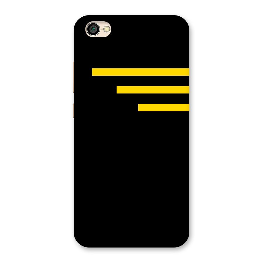Sports Yellow Stripes Back Case for Redmi Y1 Lite
