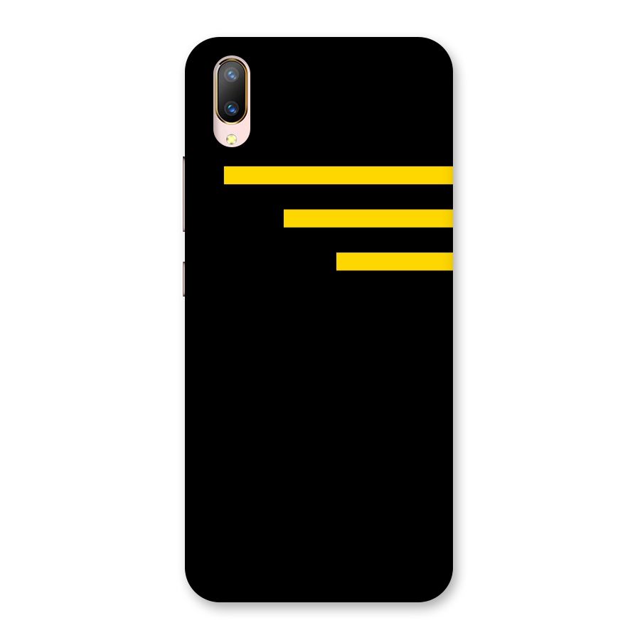 Sports Yellow Stripes Back Case for Vivo V11 Pro
