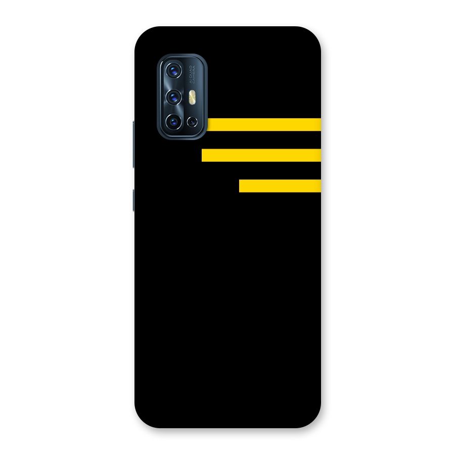 Sports Yellow Stripes Back Case for Vivo V17