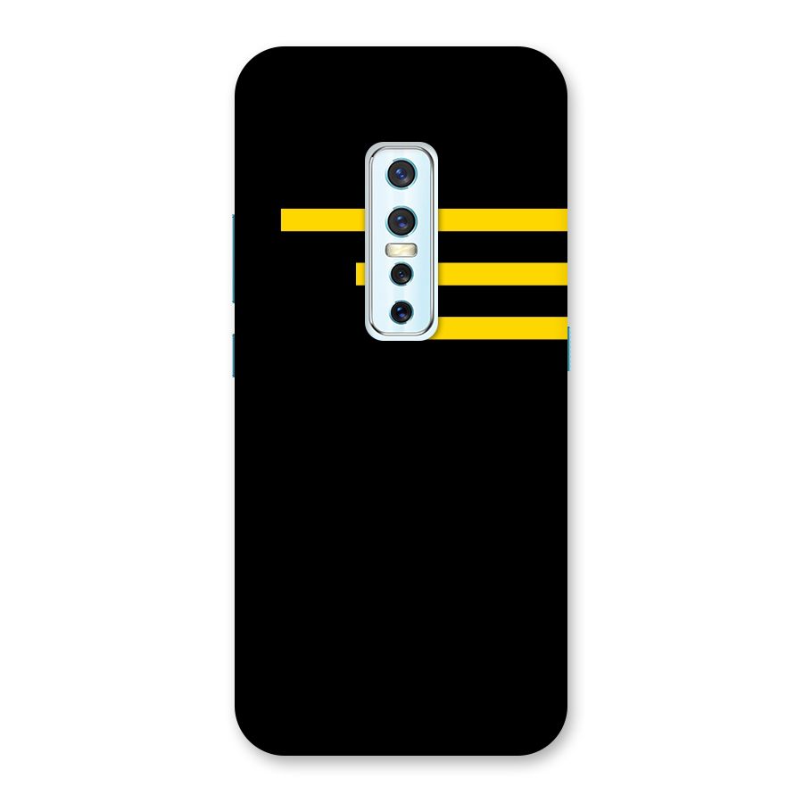 Sports Yellow Stripes Back Case for Vivo V17 Pro