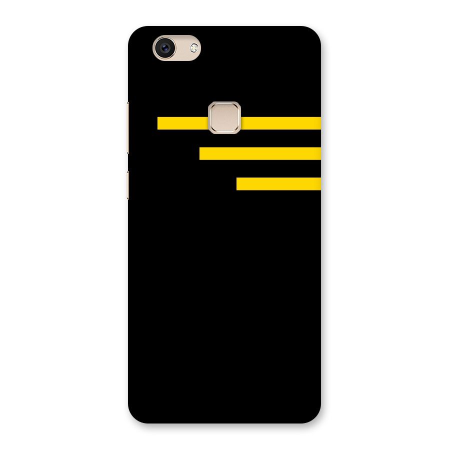 Sports Yellow Stripes Back Case for Vivo V7