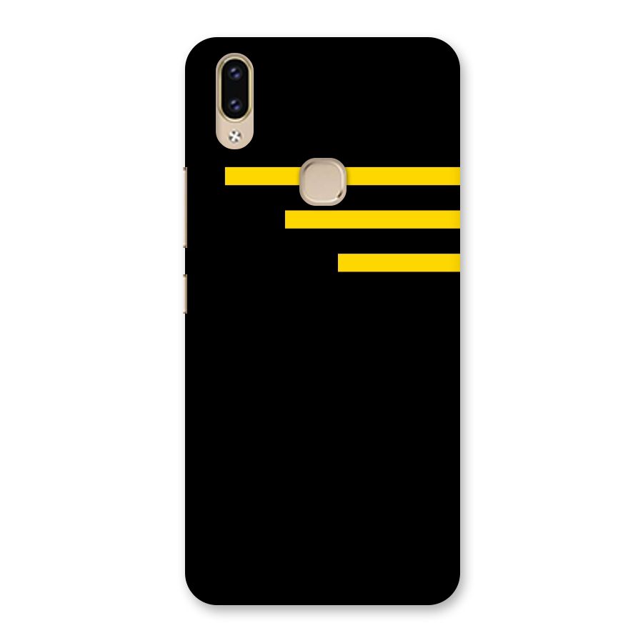 Sports Yellow Stripes Back Case for Vivo V9 Youth
