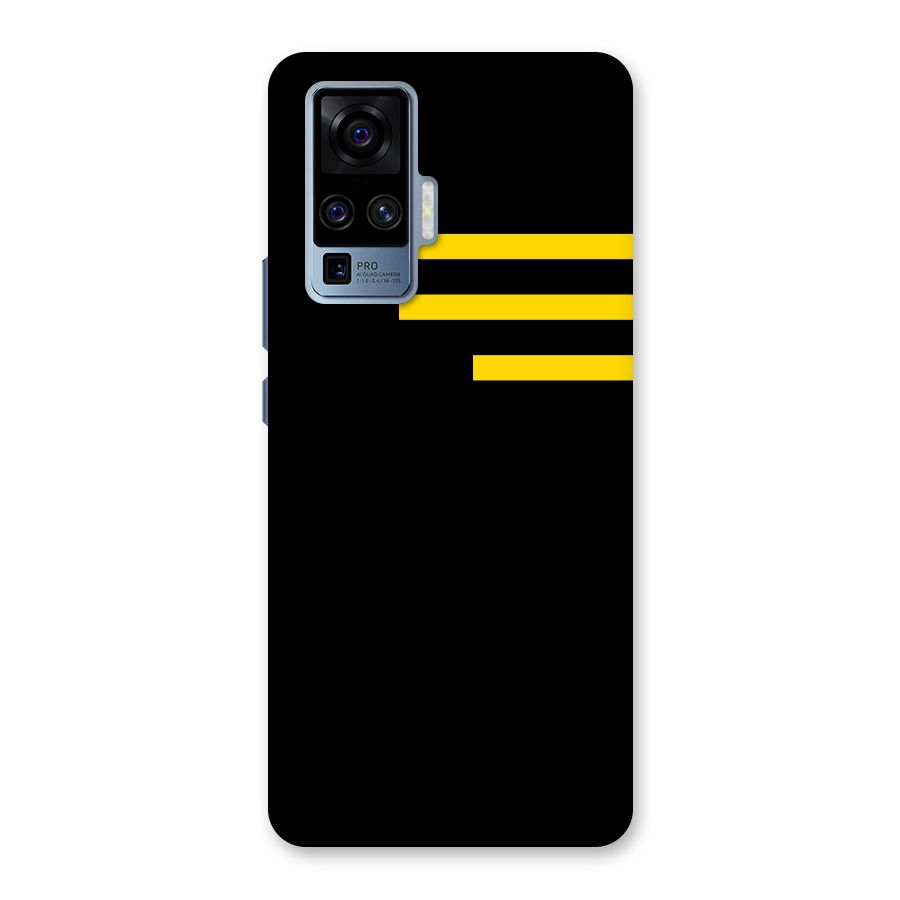 Sports Yellow Stripes Back Case for Vivo X50 Pro