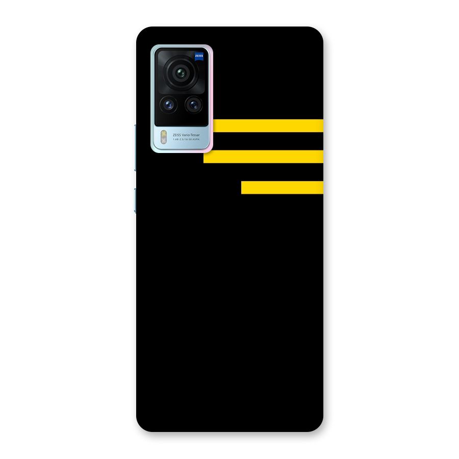 Sports Yellow Stripes Back Case for Vivo X60 Pro