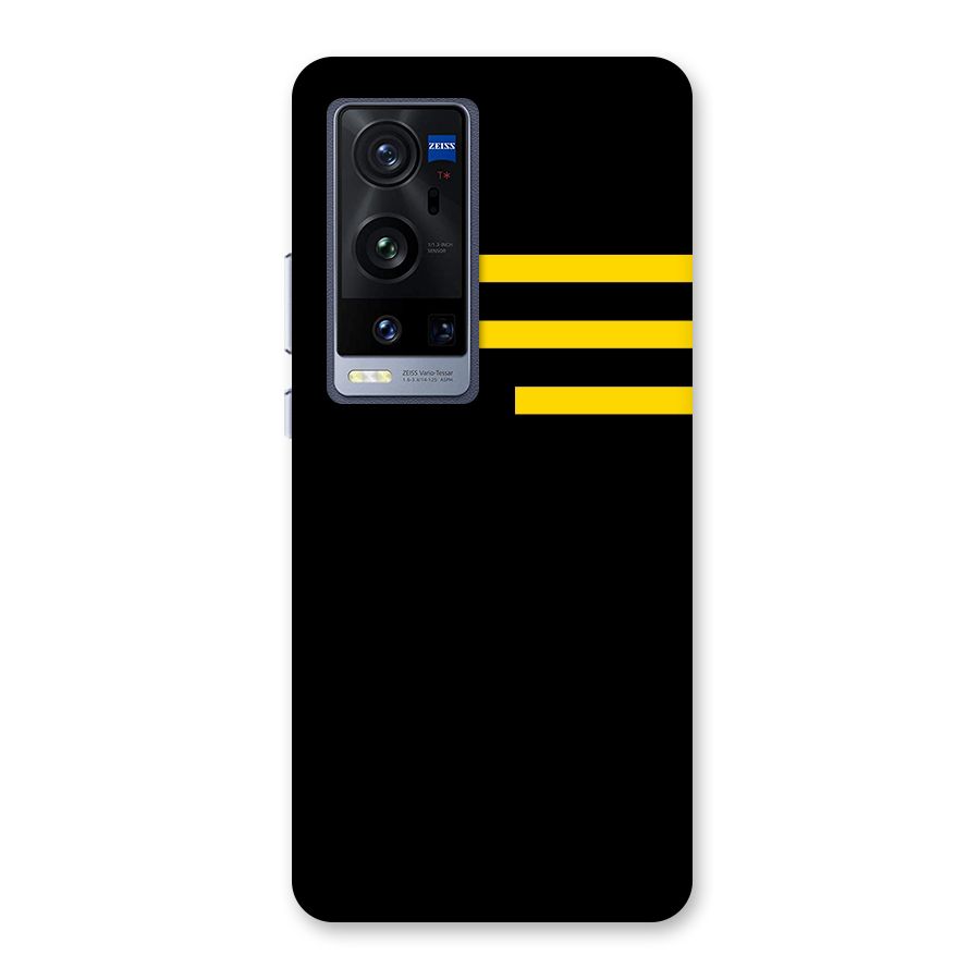 Sports Yellow Stripes Back Case for Vivo X60 Pro Plus