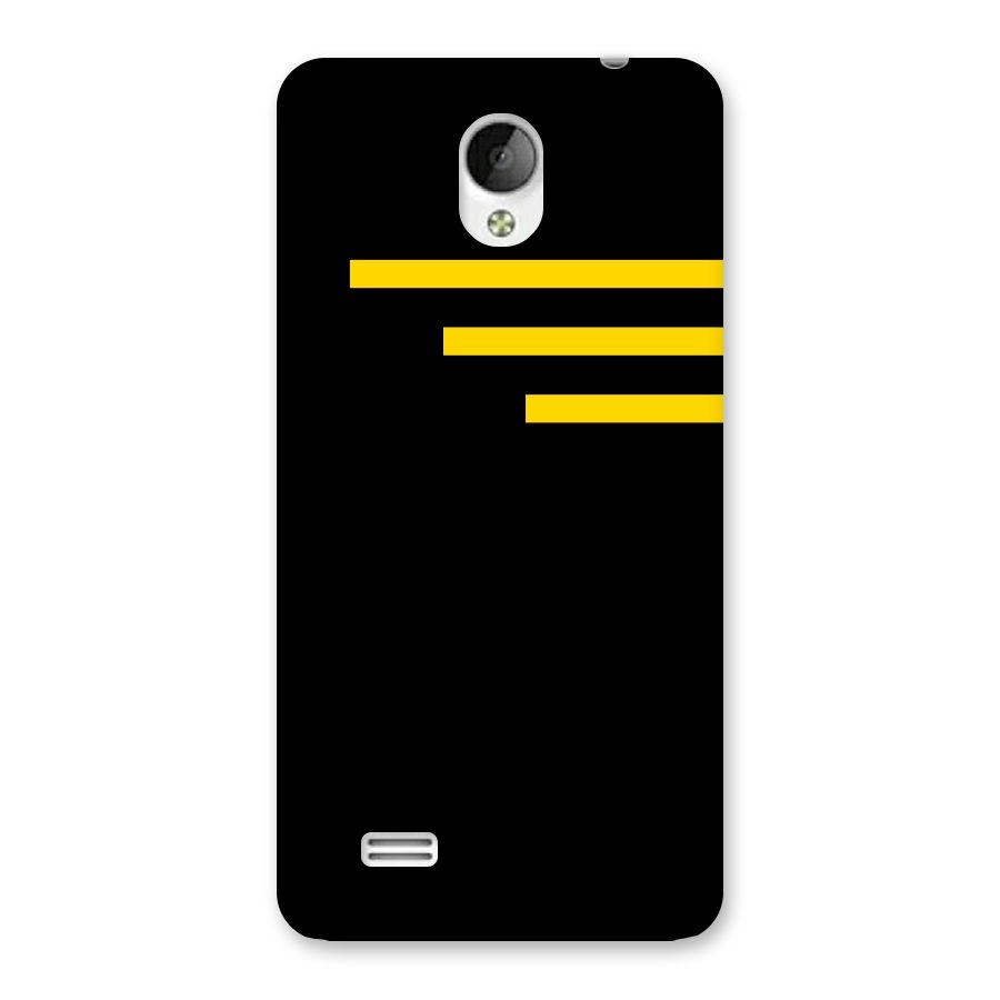 Sports Yellow Stripes Back Case for Vivo Y21