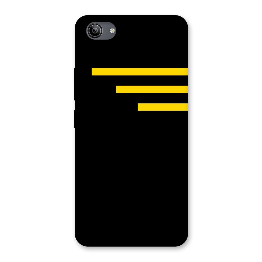 Sports Yellow Stripes Back Case for Vivo Y81i