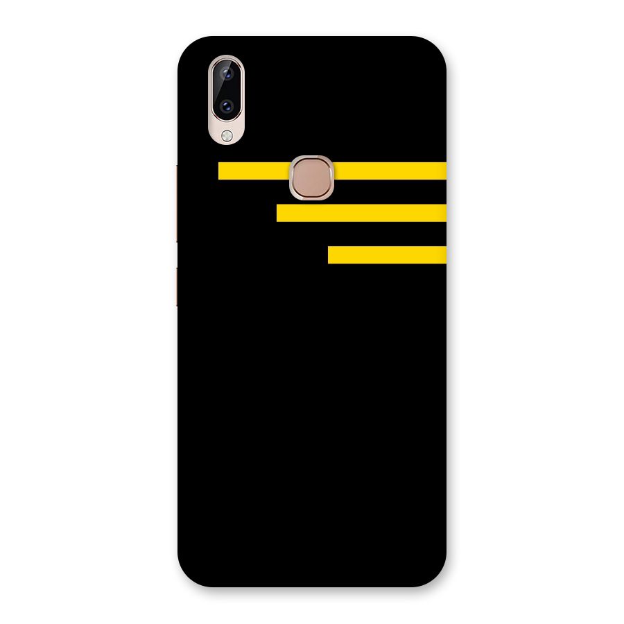 Sports Yellow Stripes Back Case for Vivo Y83 Pro