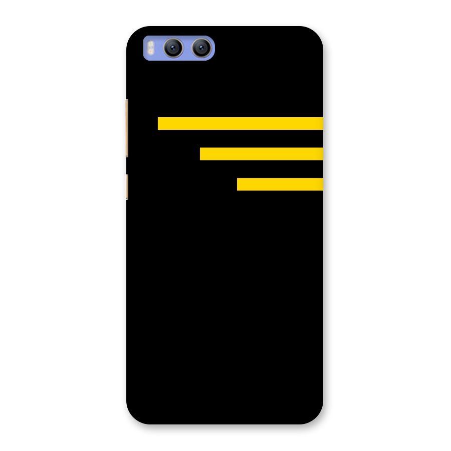 Sports Yellow Stripes Back Case for Xiaomi Mi 6