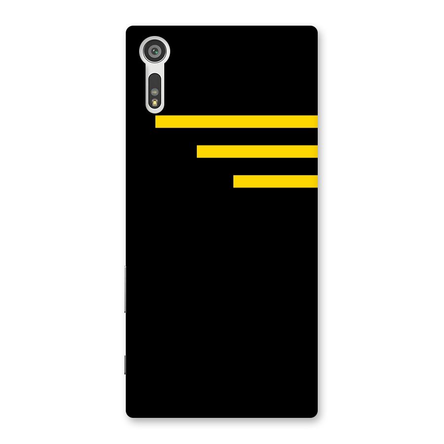 Sports Yellow Stripes Back Case for Xperia XZ